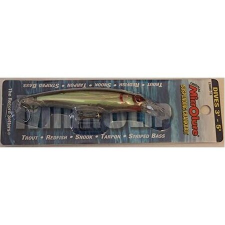 Mirrolure Mirrolip Suspending Crankbait, 3 34, 12 Oz, Green BackWhiteSilver L30MR-18